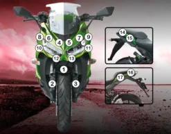 Eazi-Grip Motorcycle Paint Protection Kawasaki Z1000SX 2014-2016