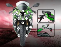 Eazi-Grip Motorcycle Paint Protection Kawasaki ZX6R (636) 2013-2016