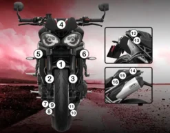 Eazi-Grip Motorcycle Paint Protection Triumph Speed Triple 1050 2016-2017