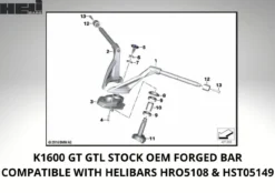 Helibars Adjustable Handlebars Horizon ST Multi-Axis BMW K1600GTL -Motorcycle Accessories Store helibars adjustable handlebars horizon st multi axis bmw k1600gtl 3