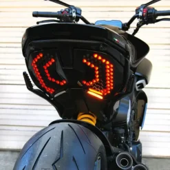 New Rage Cycles LED Rear Turn Signals W/ Side Mount License Plate Ducati Diavel V4 2023-