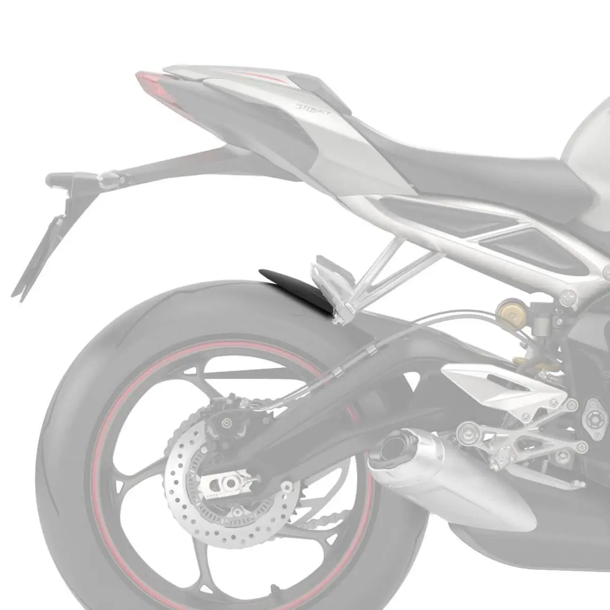 Pyramid Plastics Rear Hugger Extension Triumph Street Triple 765 3 Pyramid Plastics Rear Hugger Extension Triumph Street Triple 765